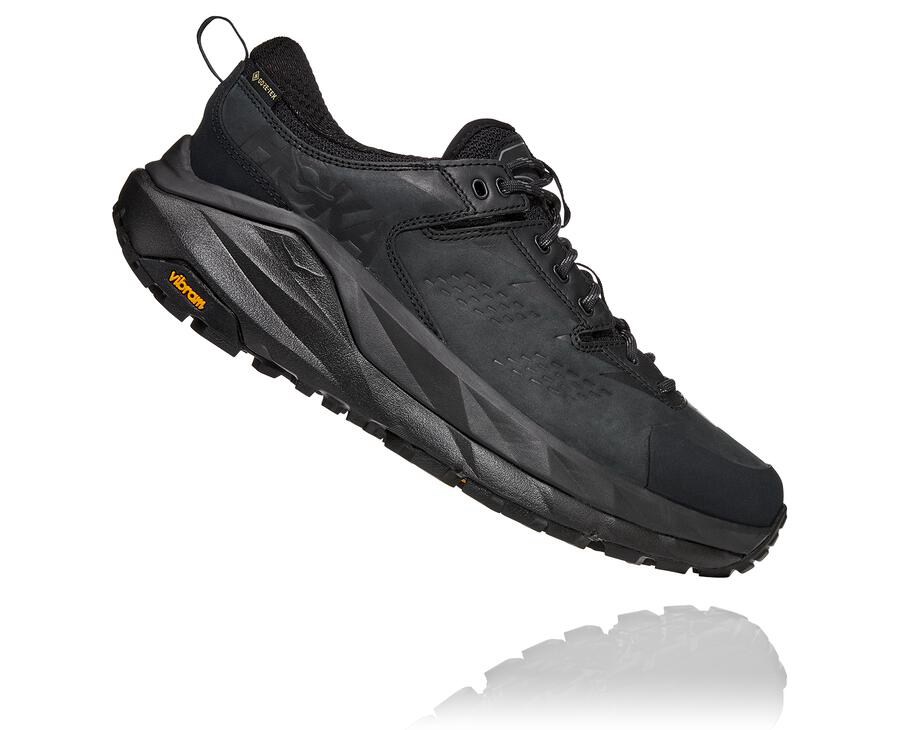 Tenis Trail Hoka One One Masculino Pretas - Kaha Baixo Gore-Tex - 608-WHCJOA